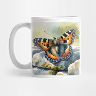 Pop Small Tortoiseshell - Watercolor Butterfly Mug